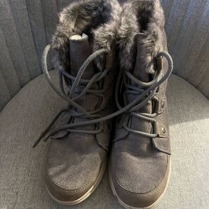 Grey Sorel boots